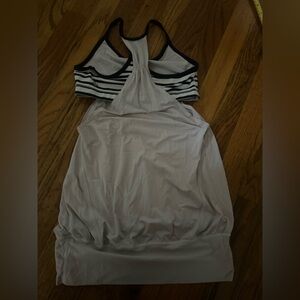 Lululemon no limits striped bra and blush pink tank top